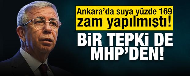 Mansur Yavaş'ın rekor su zammına bir tepki de MHP'den!