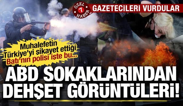 Muhaliflerin Türkiye'yi şikayet ettiği Batı'da polis şiddeti! Göstericilere sert müdahale