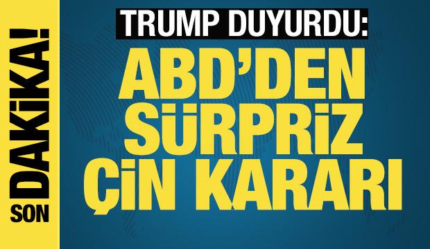Trump: Çin ile anlaşmamız tamamlandı