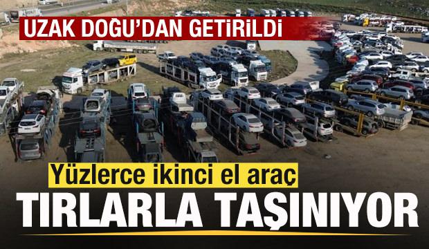 Uzak Doğu'dan getirildi! Yüzlerce ikinci el araç Suriye'ye taşınıyor