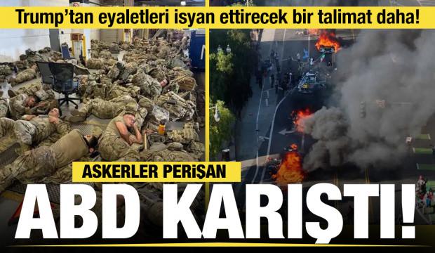 Yetersiz kaynaklarla Los Angeles'a gönderilen askerler için validen Trump'a çağrı