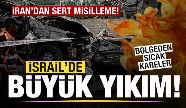 ABD İran'a saldırdı İran'dan sert misilleme! İsrail'de büyük yıkım! Bölgeden sıcak kareler