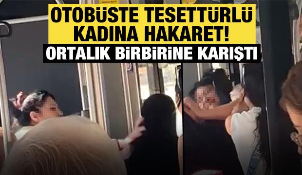 Denizli'de otobüste tesettürlü kadına hakaret: Arbede yaşandı!
