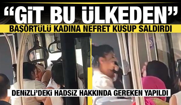 Denizli'de otobüste tesettürlü kadına hakaret: Arbede yaşandı!