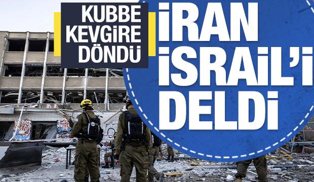 İran İsrail'i deldi! Kubbe kevgire döndü
