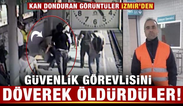 İZBAN'da sigara içme cinayeti kamerada! Güvenlik görevlisine böyle saldırdı