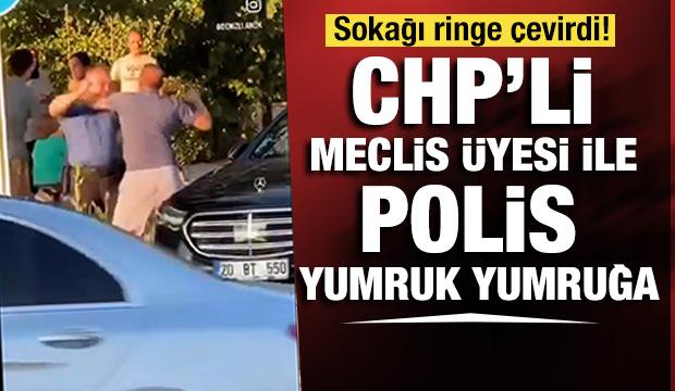 Polis ile vatandaş yumruk yumruğa kavga etti