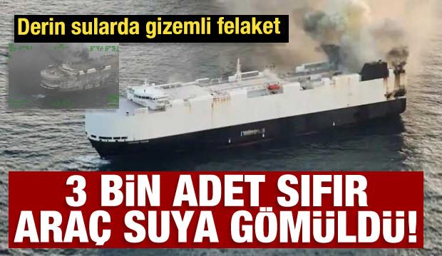 3 bin sıfır araçla birlikte suya gömüldü: Denizin ortasında gizemli felaket