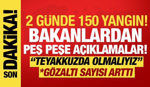 7 kentte yangınlarla mücadele: Bakanlardan peş peşe açıklamalar! Son durum ne?
