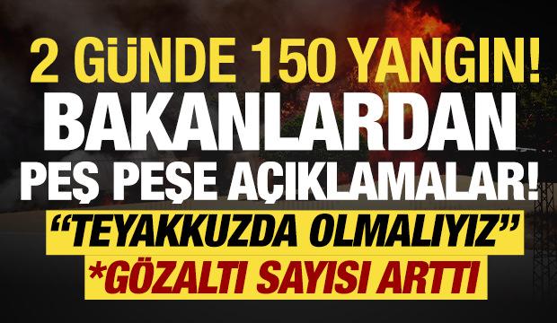 7 kentte yangınlarla mücadele: Bakanlardan peş peşe açıklamalar! Son durum ne?