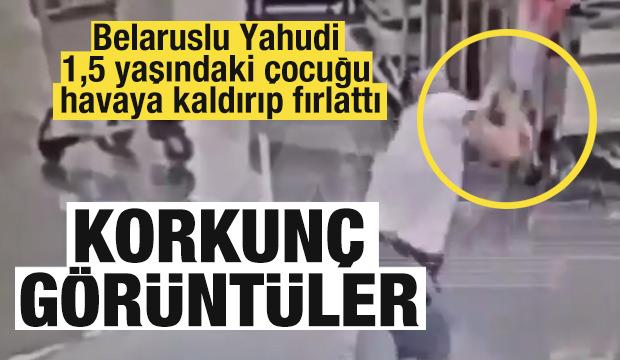 Belarus Yahudisi adam İranlı ailenin 1,5 yaşındaki çocuğunu havaya kaldırıp fırlattı