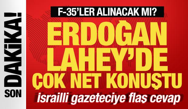 Erdoğan Lahey'de konuştu: İsrailli gazetecinin sorusuna net cevap! F-35'ler alınacak mı?