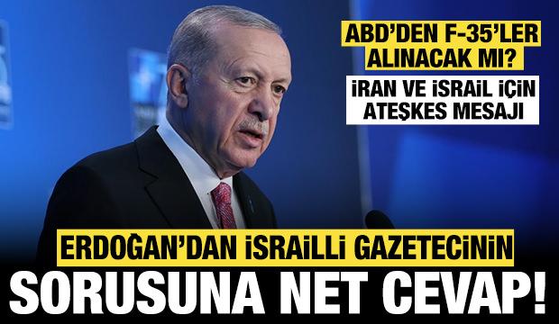 Erdoğan Lahey'de konuştu: İsrailli gazetecinin sorusuna net cevap! F-35'ler alınacak mı?