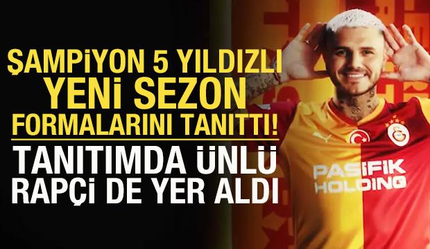 Galatasaray'ın yeni sezon formaları tanıtıldı! Tanıtımda ünlü rapçi de yer aldı