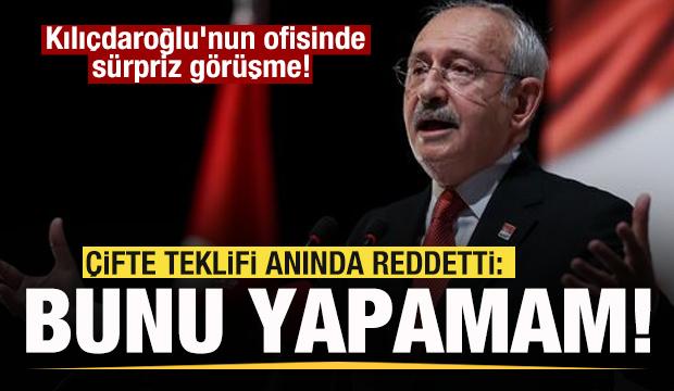 Kılıçdaroğlu'nun ofisinde sürpriz görüşme! Anında reddetti: Böyle bir açıklama yapamam