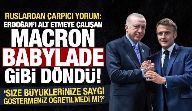 RT: Erdoğan'ı alt etmeye çalışan Macron Babylade gibi döndü!