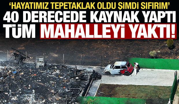 Tadilatta çıkan yangın ormanı yaktı: Yeşil alan siyaha büründü