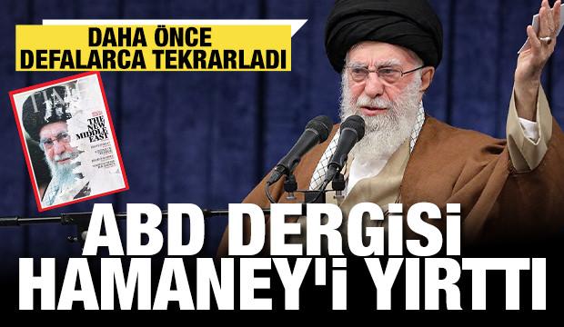TIME dergisinde dikkat çeken Hamaney portresi! Defalarca tekrarlandı...