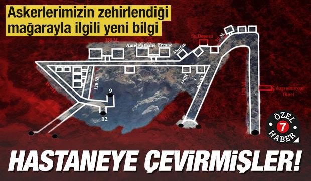 Askerlerimizin zehirlendiği mağarayla ilgili yeni bilgi! Teröristler hastaneye çevirmiş