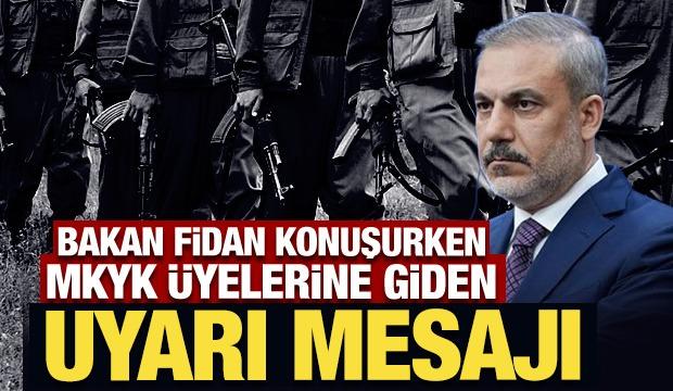Bakan Fidan konuşurken MKYK üyelerine giden uyarı mesajı!