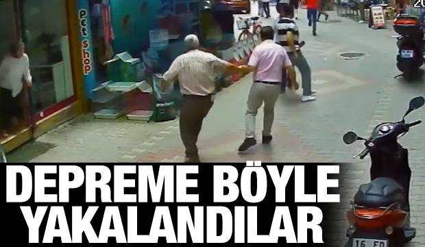 Bursa'daki deprem anı kamerada