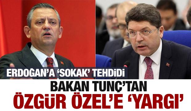 Cumhurbaşkanı Erdoğan'ı tehdit eden Özgür Özel'e Bakan Tunç'tan yanıt
