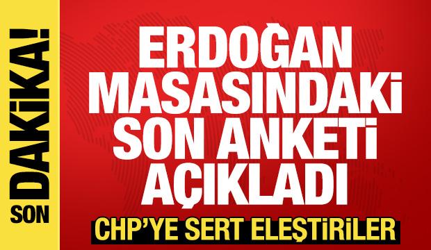 Erdoğan'dan CHP'ye sert eleştiri, anket algısına cevap: Birinci partiyiz