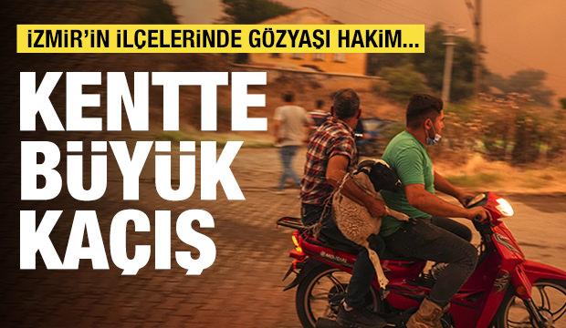İzmir için için yandı! Vatandaşların çaresiz kaçışı görüntülendi...