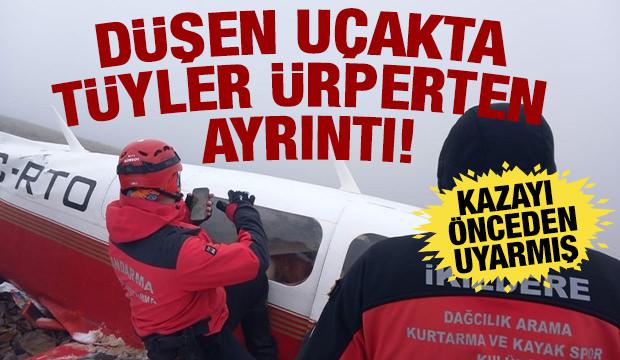 Kaçkar Dağı'nda düşen uçakta tüyler ürperten ayrıntı! Yolcu pilotu uyarmış