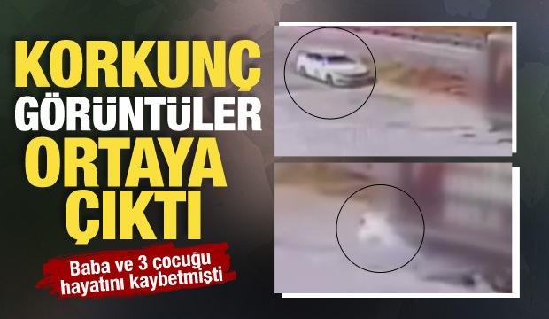 Manisa'da baba ve 3 çocuğu hayatını kaybetmişti! Korkunç kaza anı ortaya çıktı