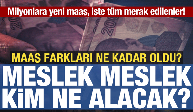 Milyonlara yeni maaş işte tüm merak edilenler! Maaş farkları ne oldu? Kim ne kadar alacak?