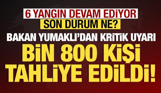 Orman yangınları ile mücadelede 4. gün: Son durum ne? Bakan Yumaklı'dan açıklama!