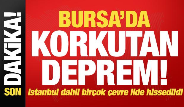 Son dakika: Bursa'da korkutan deprem!