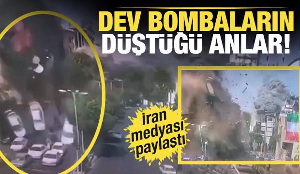Yeni görüntüler! İsrail bombalarının Tahran'daki dehşet yıkımı kamerada