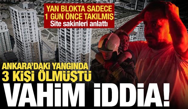 1'i bebek 3 kişi öldü: Ankara'daki yangında skandal iddia! 'Alarm sistemi devreye girmedi'