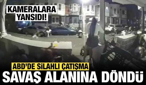 ABD'de yaşanan silahlı çatışma kameralara yansıdı: Meydan savaş alanına döndü!