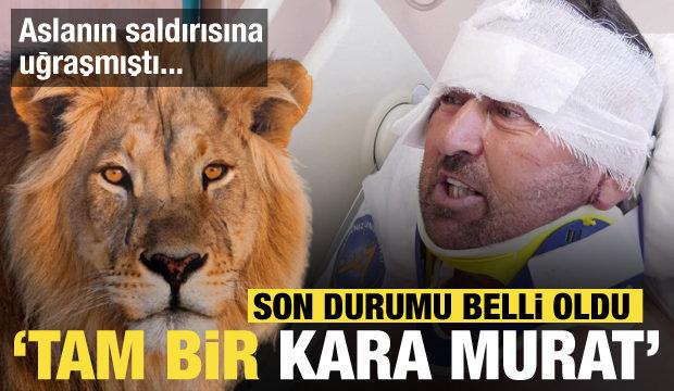 Aslan saldırısına uğrayan adamın son durumu belli oldu: Tam bir kara Murat