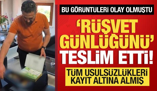 Baklava kutusundan rüşvet alan başkan yardımcısı 'rüşvet defteri'ni teslim etti!