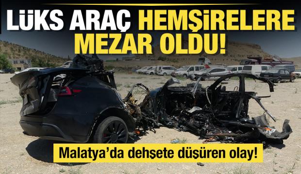 Lüks otomobil ortadan ikiye bölündü