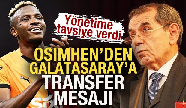Osimhen'den Galatasaray'a transfer mesajı! Yönetime tavsiye verdi
