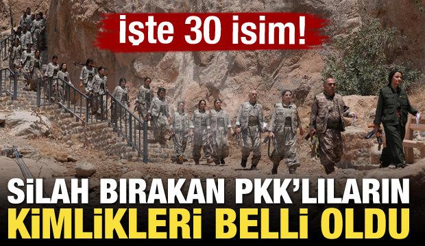 Silah bırakan PKK'lıların kimlikleri belli oldu! İşte 30 isim