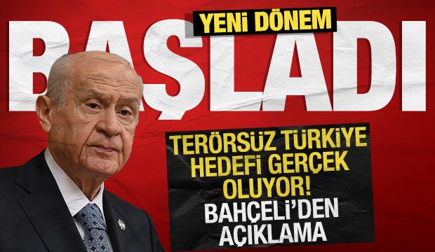 Son dakika: Terör örgütünün silah bırakmasının ardından Bahçeli'den ilk açıklama