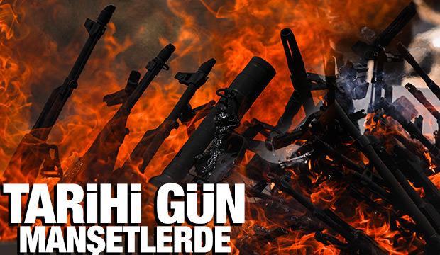 Tarihi gün gazete manşetlerinde
