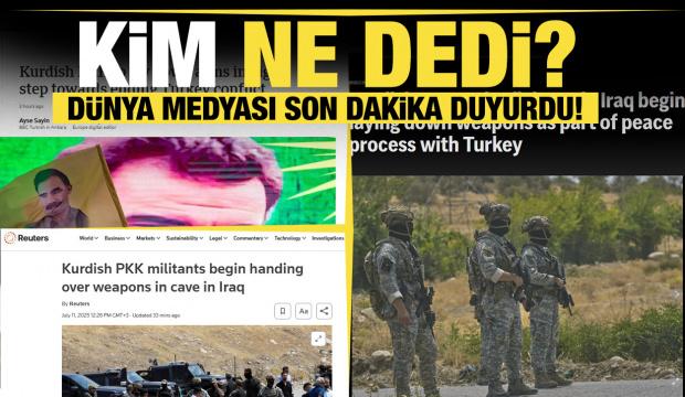 Terör örgütü PKK silah bıraktı! Dünya basını böyle gördü!