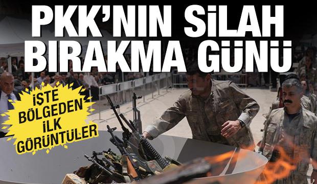 Terörsüz Türkiye'de ilk adım! PKK silah bırakıyor: İşte ilk görüntüler