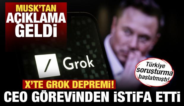X'te, Grok depremi! Musk'tan açıklama geldi! CEO görevinden istifa etti