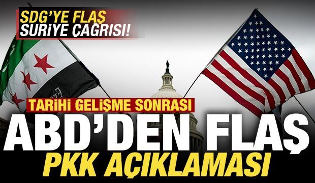 ABD'den son dakika PKK açıklaması! SDG'ye flaş Suriye çağrısı