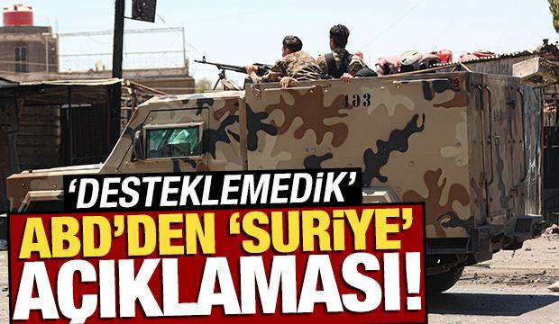 ABD'den son dakika Suriye açıklaması! 'İsrail'in saldırılarını desteklemedik'