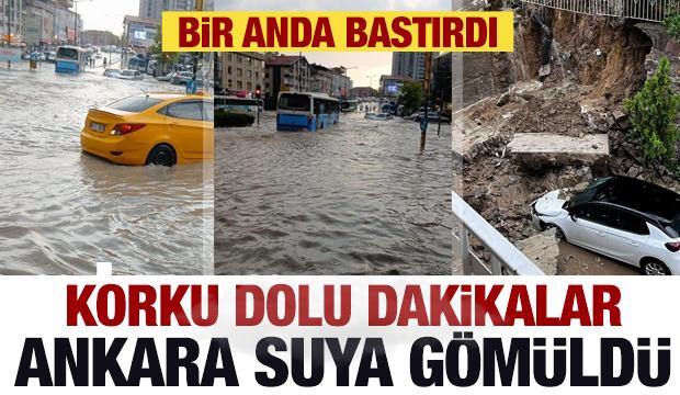 Başkentte sağanak ve fırtına hayatı olumsuz etkiledi