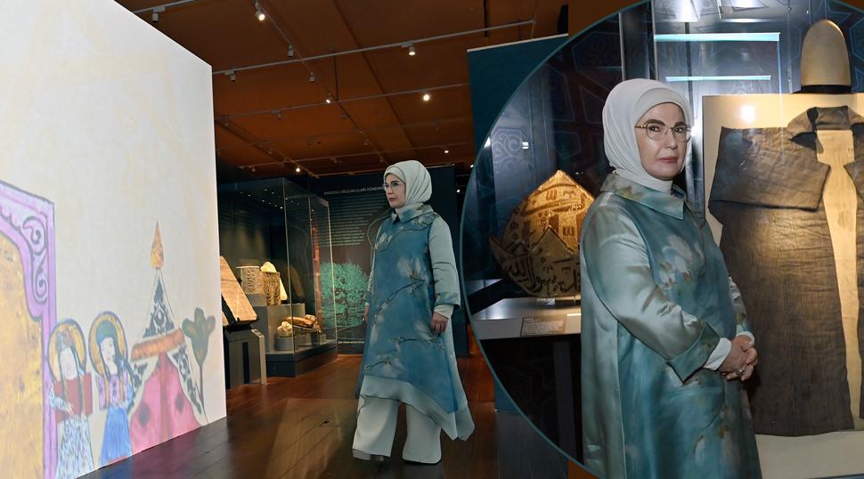 Emine Erdoğan Anadolu Selçukluları Sergisi'ni ziyaret etti